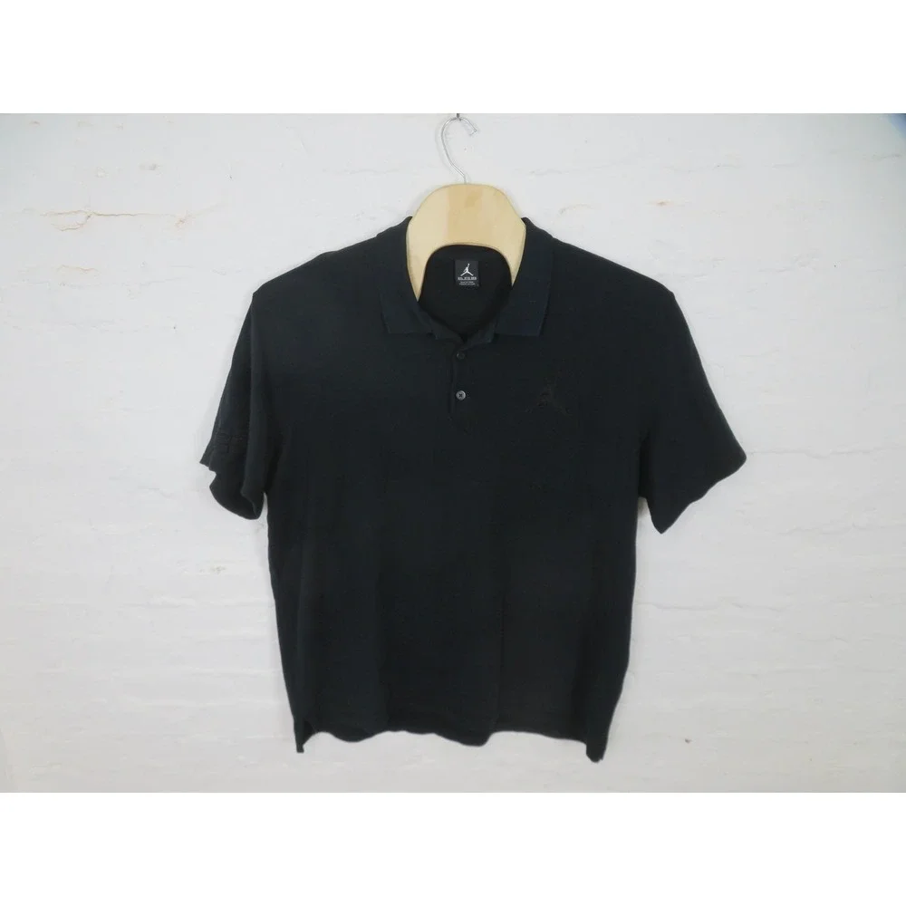 Vtg Air Jordan Polo Shirt Mens 3XL Black Jumpman Logo 23 Embroidered Basketball